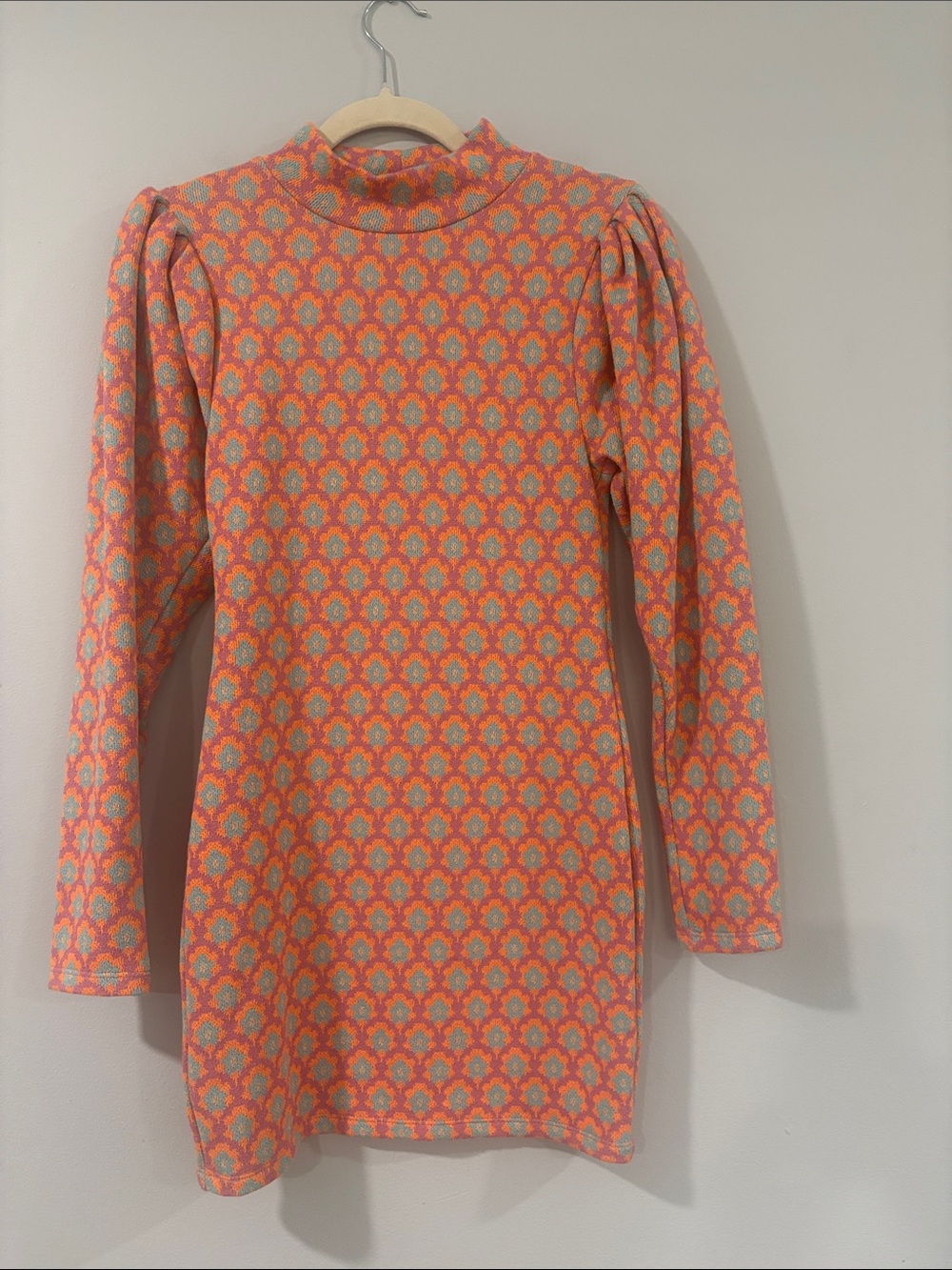 ZARA RETRO BOHO LONG SLEEVE MULTICOLOR MINI DRESS SIZE/S